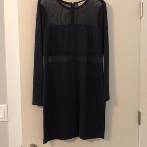 Michael Kors Navy mesh panel cocktail dress